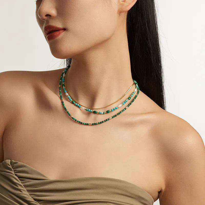 Lola Rose Natural Malachite Necklaces Women's-2