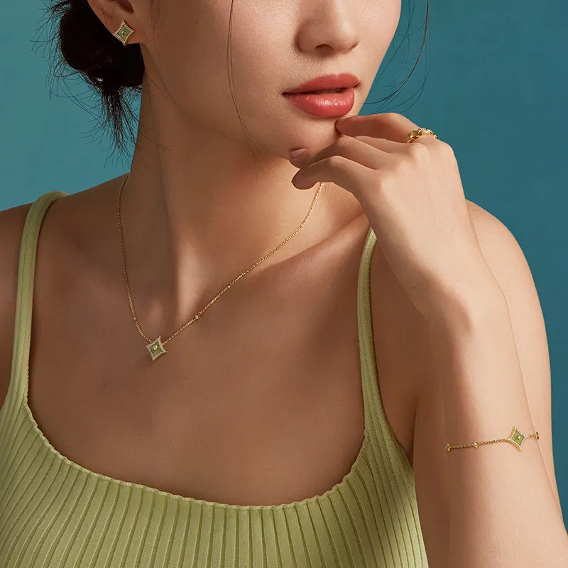 Lola Rose Natural Aventurine Jade Necklaces Women's-2