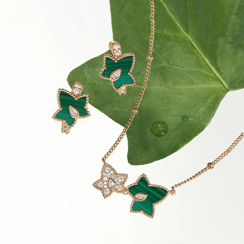Lola Rose Malachite Necklaces Women's Green White-5