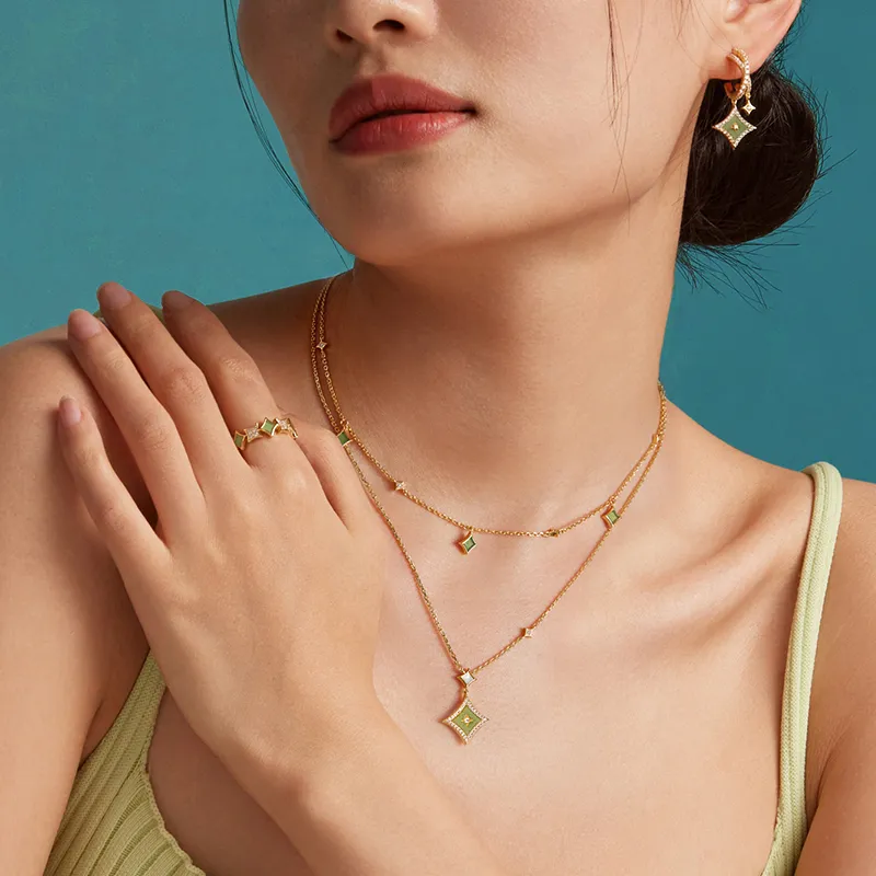 Lola Rose Natural Aventurine Jade Necklaces Women's-6