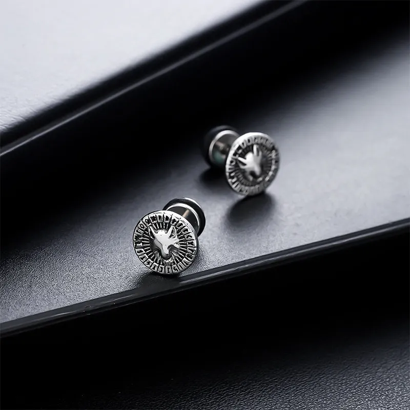 ATPLAY Copper Stud Earrings Men's-3