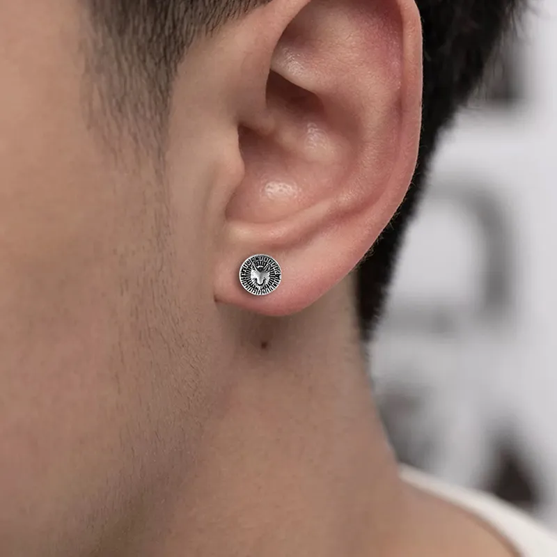 ATPLAY Copper Stud Earrings Men's-2