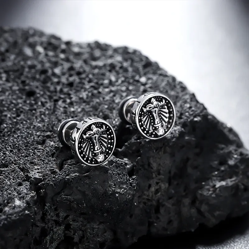 ATPLAY Copper Stud Earrings Unisex Silver-3