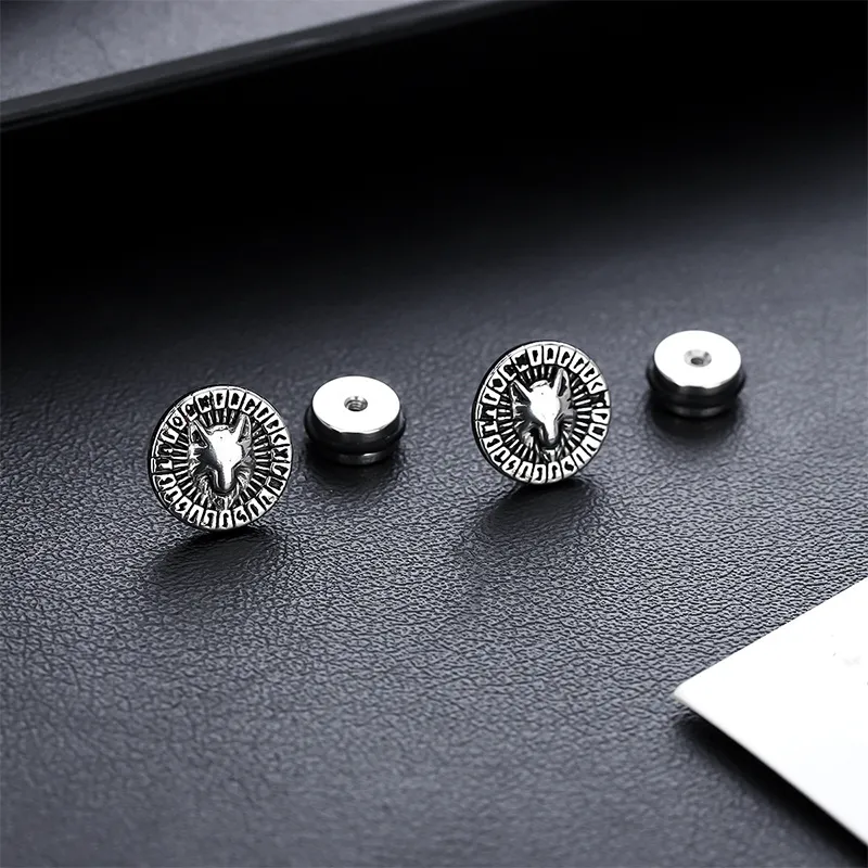 ATPLAY Copper Stud Earrings Men's-4