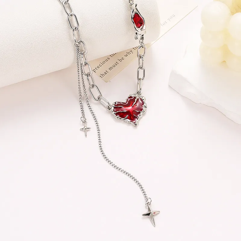 ATPLAY Titanium Steel Plexiglass Necklaces Women's-5