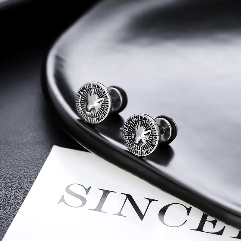 ATPLAY Copper Stud Earrings Men's-5