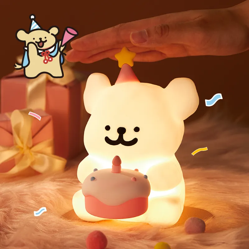 YANCANG x Line Puppies Night Light Scarf Creative Warm Practical Bestie Couple Creative Accessory 98*114*159mm-4