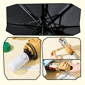 YANCANG x XIANLUOLIPU Vinyl Sun Protection Sunny And Rainy Dual Use Automatic Umbrella