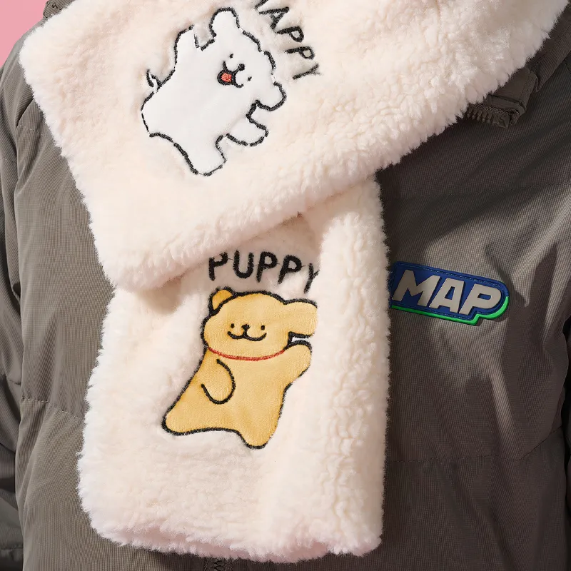 YANCANG x Line Puppies Scarf With Warm Water Bag, Socks, High Value Practicality, Bestie Friend, Creative Accessory-3