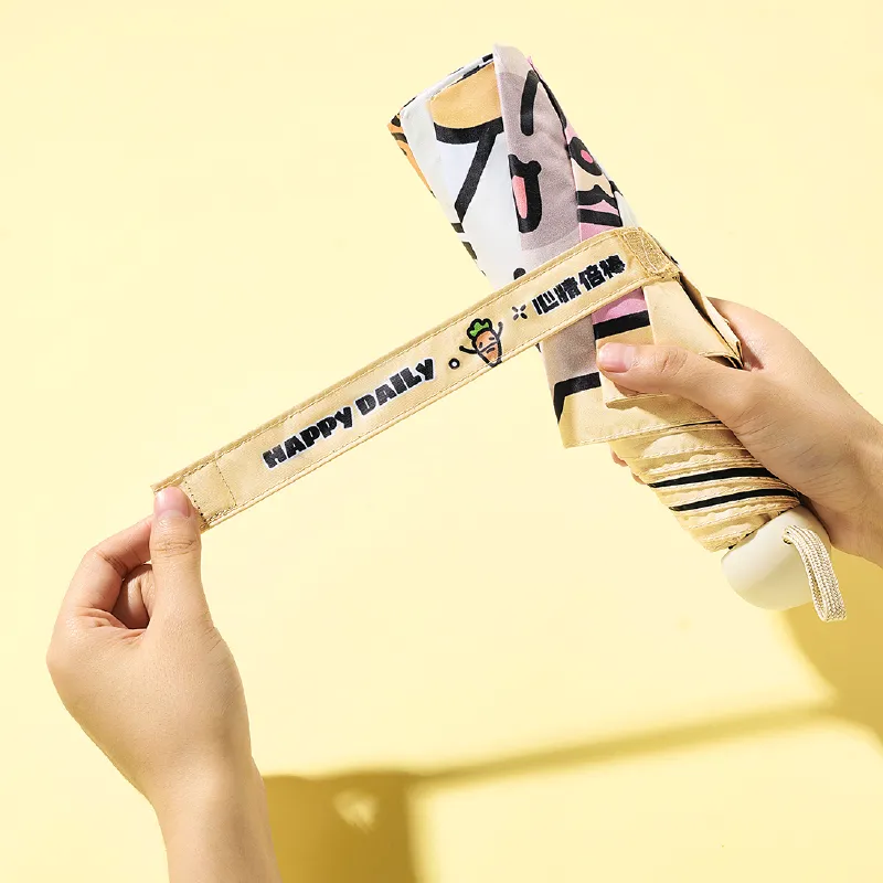 YANCANG Sunny And Rainy Dual Use Creative Cute Practical Umbrella-3