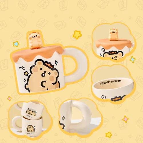 YANCANG x XIAOXIONGCHONG Little Bear Worm Mug 400ml