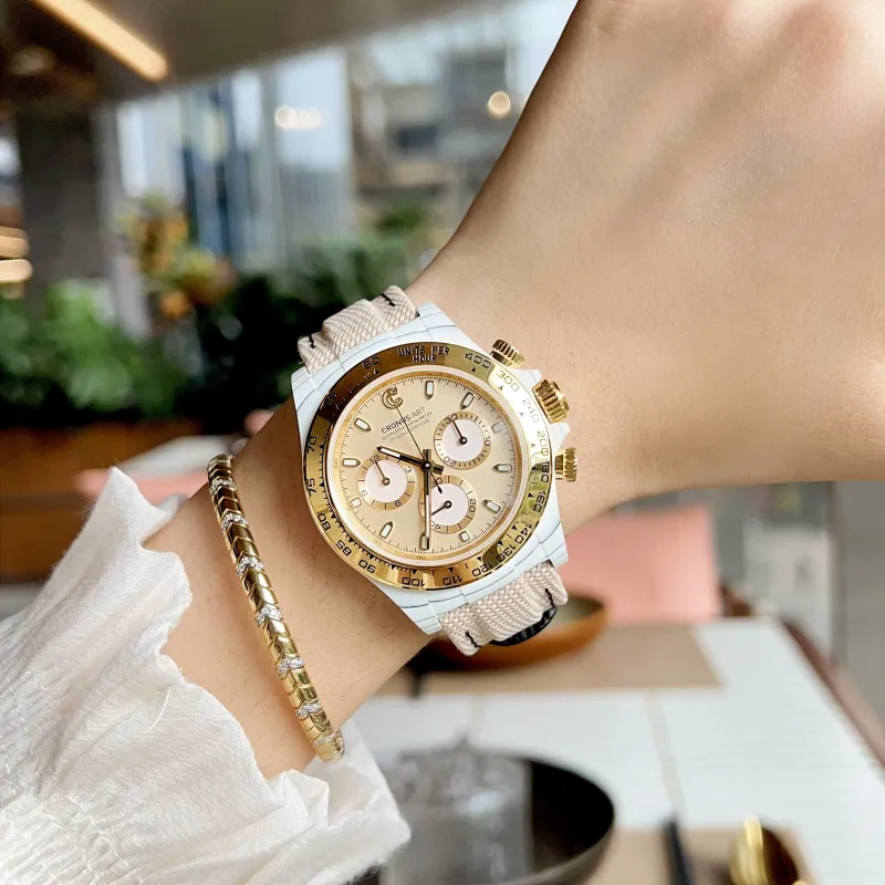 CRONUSART Cross Ditan Na Automatic Mechanical Movement Canvas Strap Watch Men's Watches White Dial-48