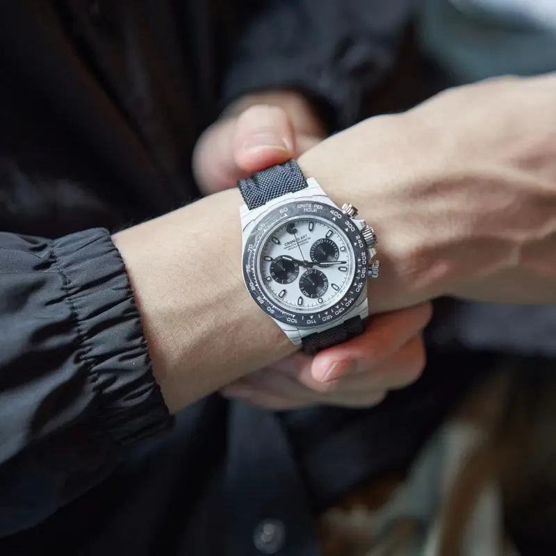 CRONUSART Cross Ditan Na Automatic Mechanical Movement Canvas Strap Watch Men's Watches White Dial-35