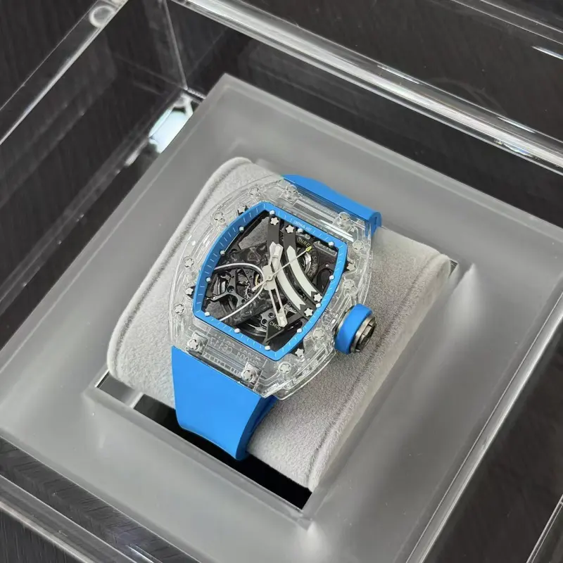 CRONUSART Crystal Fantasy Automatic Mechanical Movement Eco Friendly Fluoroelastomer Strap Watch Unisex Cut Out Dial-33
