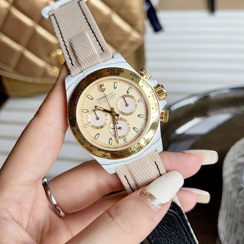 CRONUSART Cross Ditan Na Automatic Mechanical Movement Canvas Strap Watch Men's Watches White Dial-51