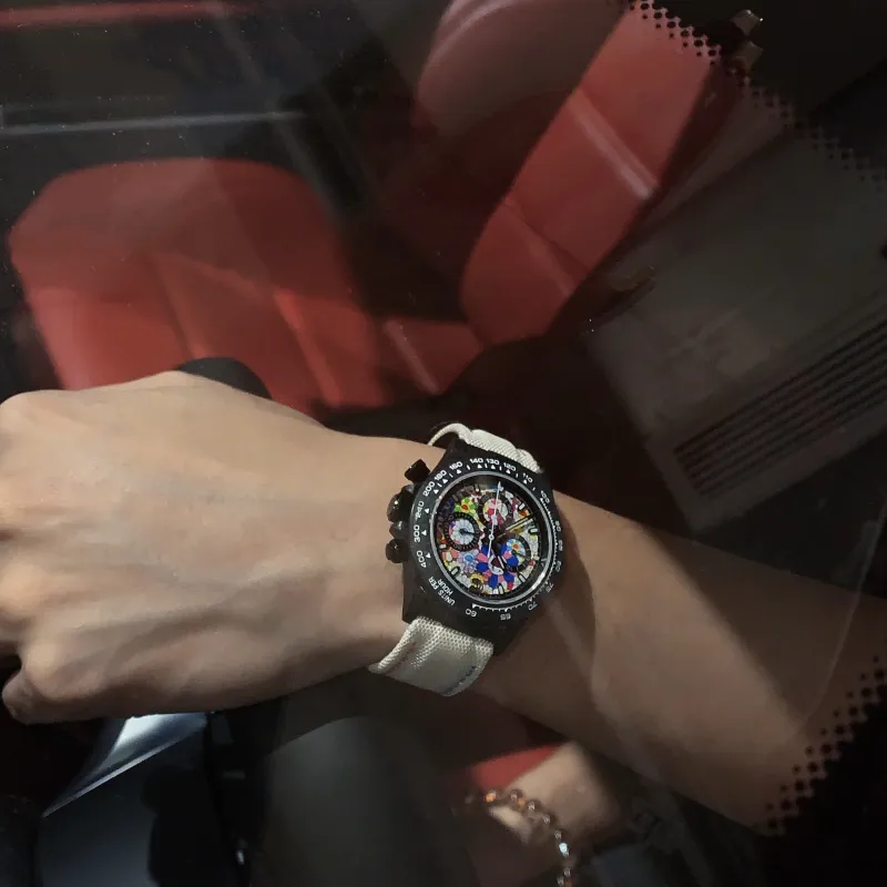 CRONUSART Cross Ditan Na Automatic Mechanical Movement Canvas Strap Watch Men's Watches White Dial-13