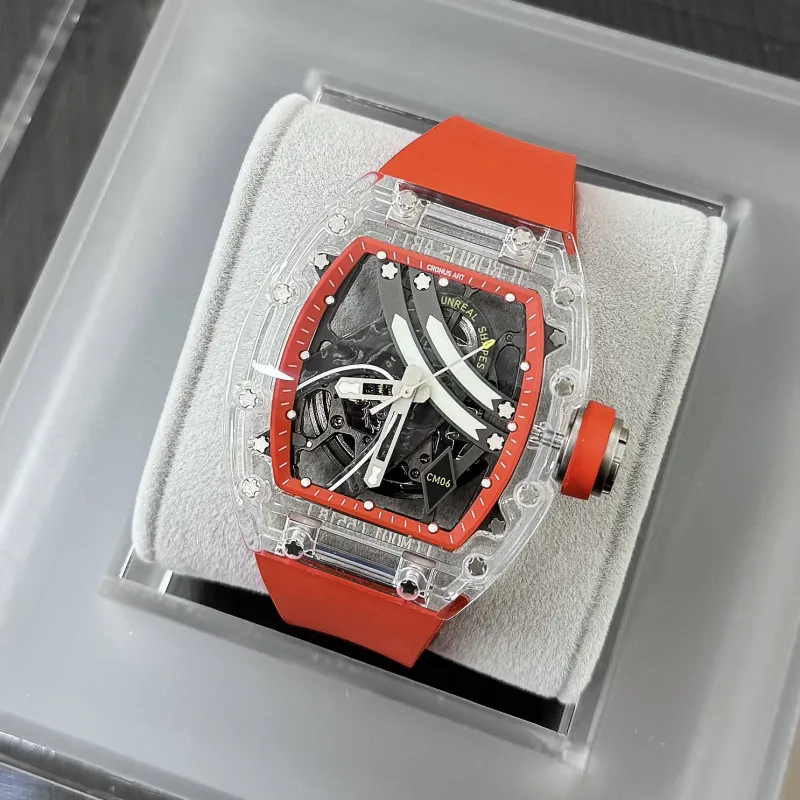 CRONUSART Crystal Fantasy Automatic Mechanical Movement Eco Friendly Fluoroelastomer Strap Watch Unisex Cut Out Dial-38