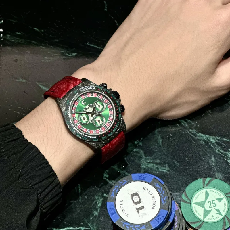 CRONUSART Cross Ditan Na Automatic Mechanical Movement Canvas Strap Watch Men's Watches White Dial-40