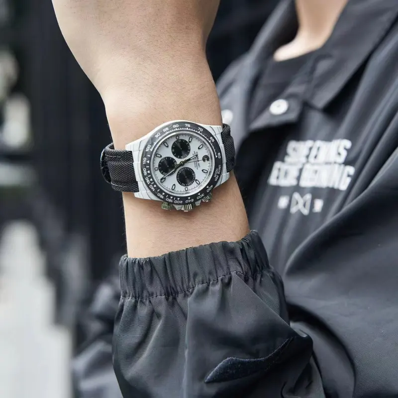 CRONUSART Cross Ditan Na Automatic Mechanical Movement Canvas Strap Watch Men's Watches White Dial-37