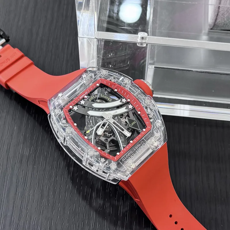 CRONUSART Crystal Fantasy Automatic Mechanical Movement Eco Friendly Fluoroelastomer Strap Watch Unisex Cut Out Dial-36