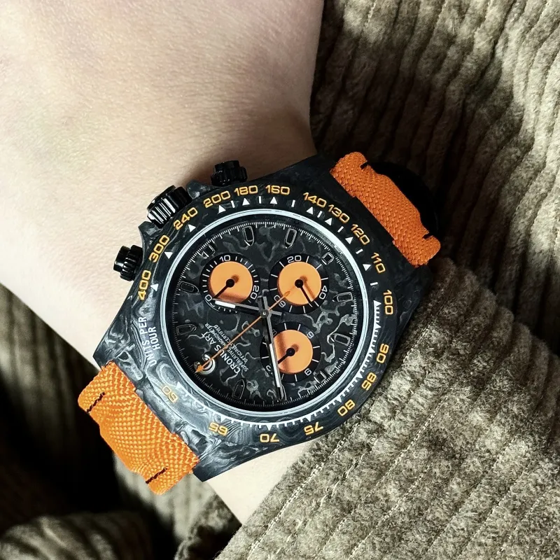 CRONUSART Cross Ditan Na Automatic Mechanical Movement Canvas Strap Watch Men's Watches White Dial-9
