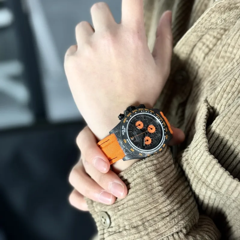 CRONUSART Cross Ditan Na Automatic Mechanical Movement Canvas Strap Watch Men's Watches White Dial-10