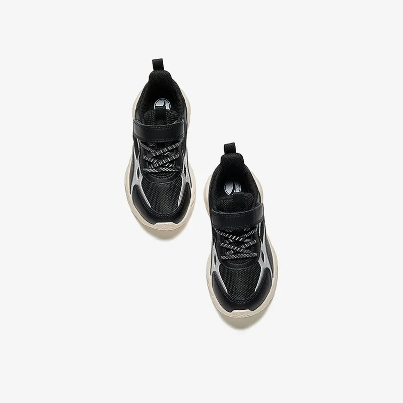 Antakids Lightweight Cushioning Low Top Kids' Running Shoes Black Silver Children Aged 3 7 Years Old-3