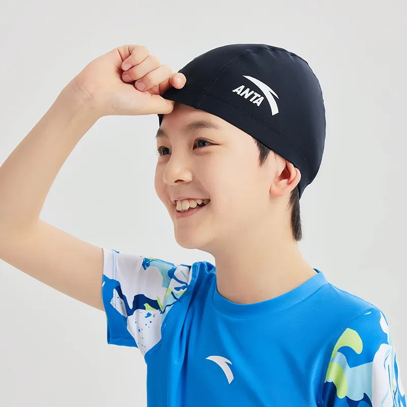 Antakids Swimming Caps Indoor And Outdoor Kids' One Size Dark Blue-1