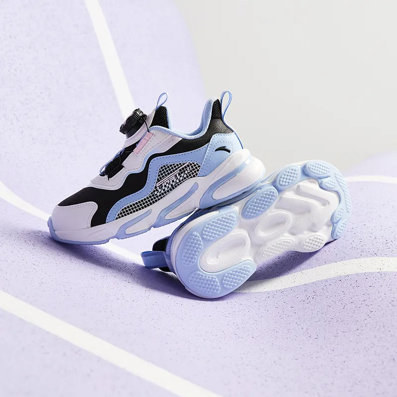 Antakids Lightweight Shock Absorbers Low Top Kids' Running Shoes Black White Blue Children Aged 3 7 Years Old-6
