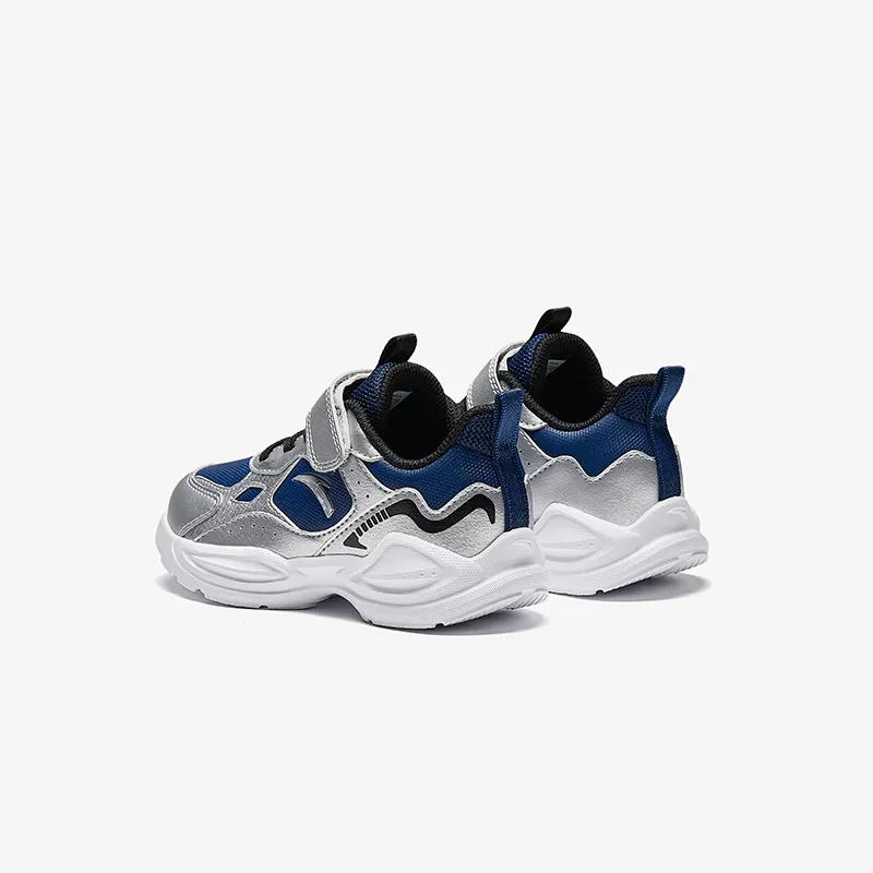 Antakids Lightweight Shock Absorbers Low Top Kids' Running Shoes Blue Silver Children Aged 3 7 Years Old-6