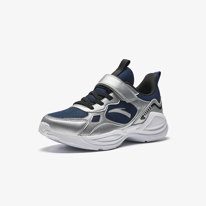Antakids Lightweight Shock Absorbers Low Top Kids' Running Shoes Dark Nautical Blue/Silver Unisex-4