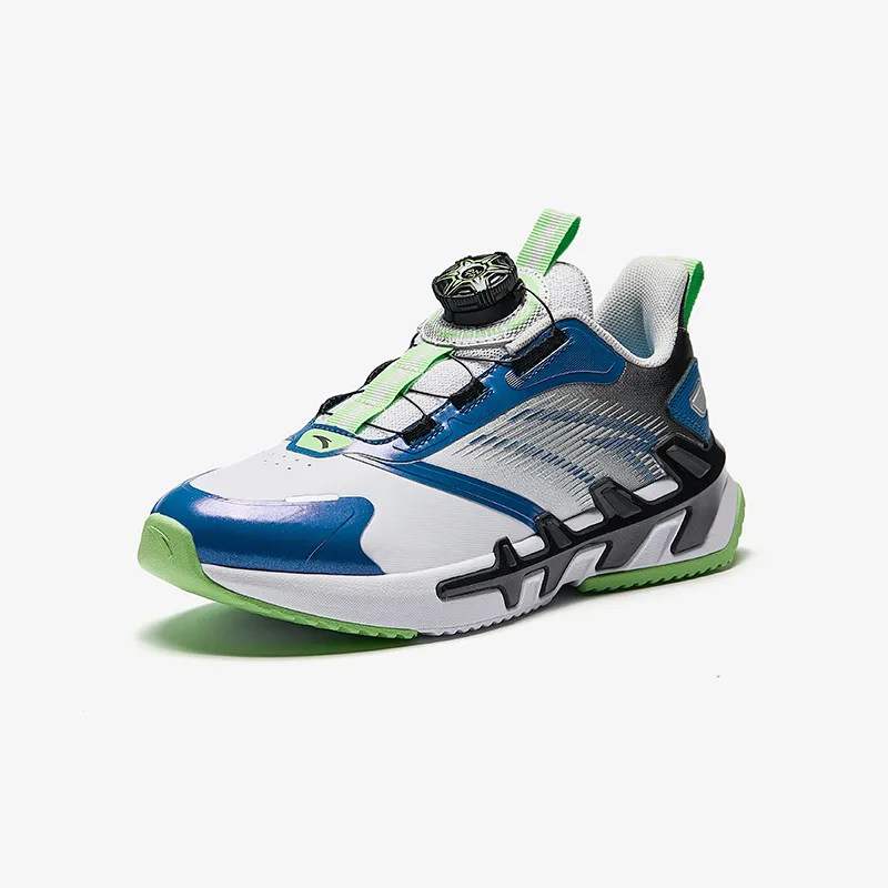 Antakids Lightweight Cushioning Low Top Kids' Running Shoes White Blue Kids'-1