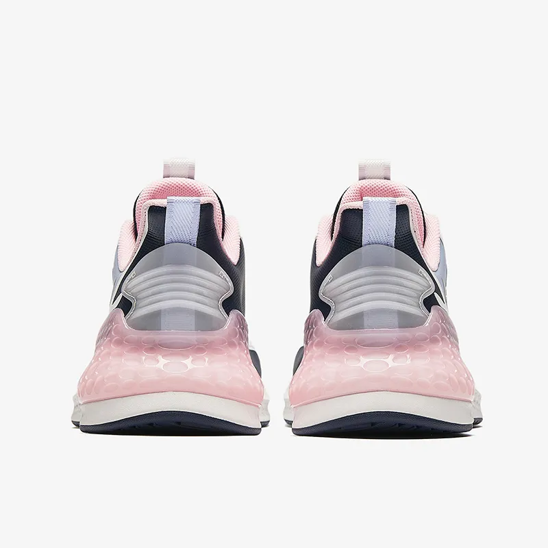Antakids C37 Lightweight Cushioning Low Top Kids' Running Shoes New Ink Blue / Anta White / Cute Pink Teenagers-3