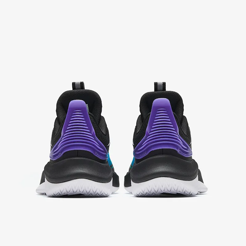 Antakids Slip Resistant, Abrasion Resistant, Breathable Low Top Children's Basketball Shoes Black Purple Unisex-3