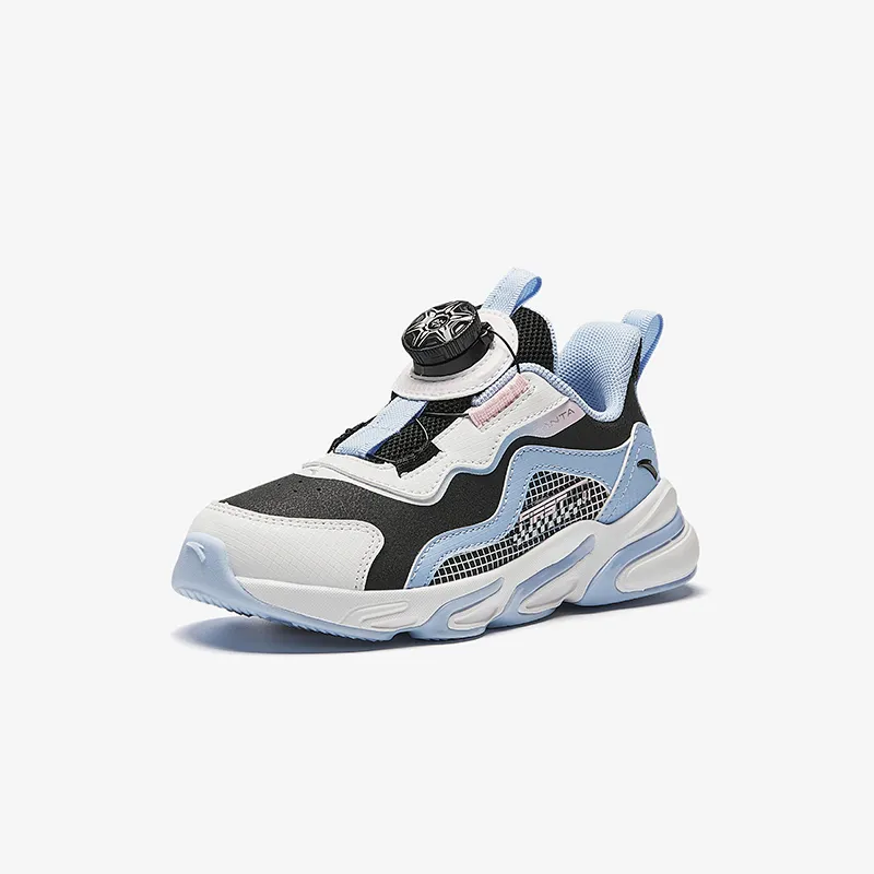 Antakids Lightweight Shock Absorbers Low Top Kids' Running Shoes Black White Blue Children Aged 3 7 Years Old-1