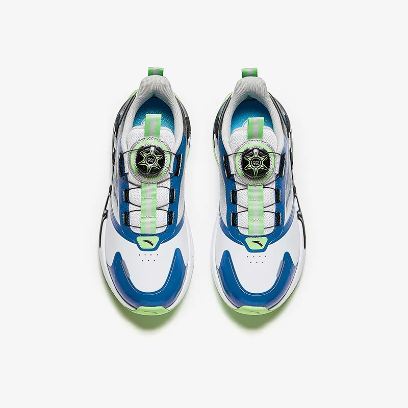 Antakids Lightweight Cushioning Low Top Kids' Running Shoes White Blue Kids'-2