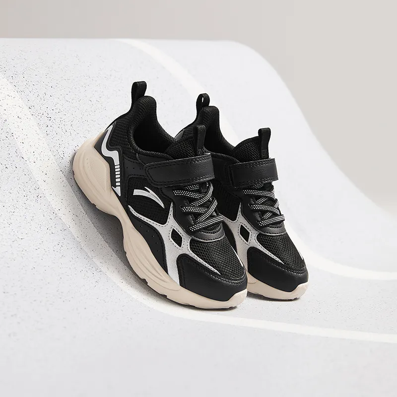 Antakids Lightweight Cushioning Low Top Kids' Running Shoes Black Silver Children Aged 3 7 Years Old-5