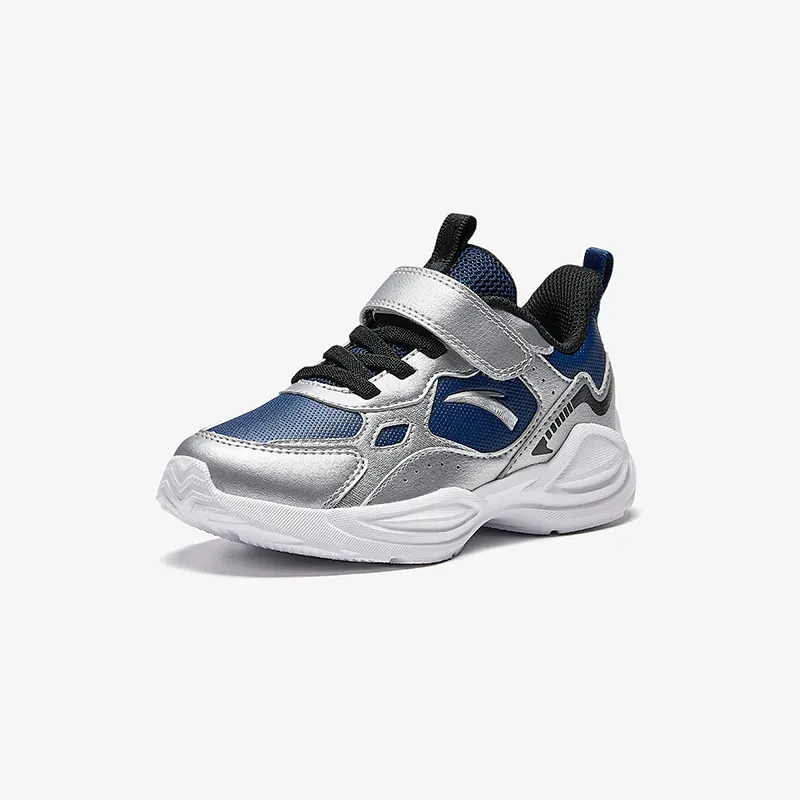 Antakids Lightweight Shock Absorbers Low Top Kids' Running Shoes Blue Silver Children Aged 3 7 Years Old-4