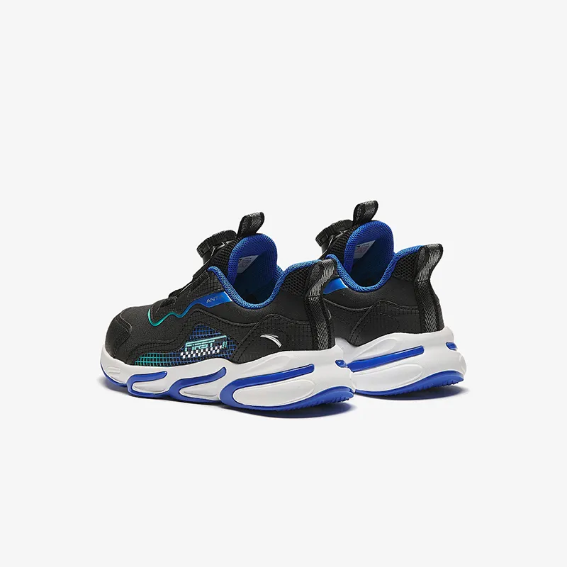 Antakids Lightweight Shock Absorbers Low Top Kids' Running Shoes Black Blue Children Aged 3 7 Years Old-2