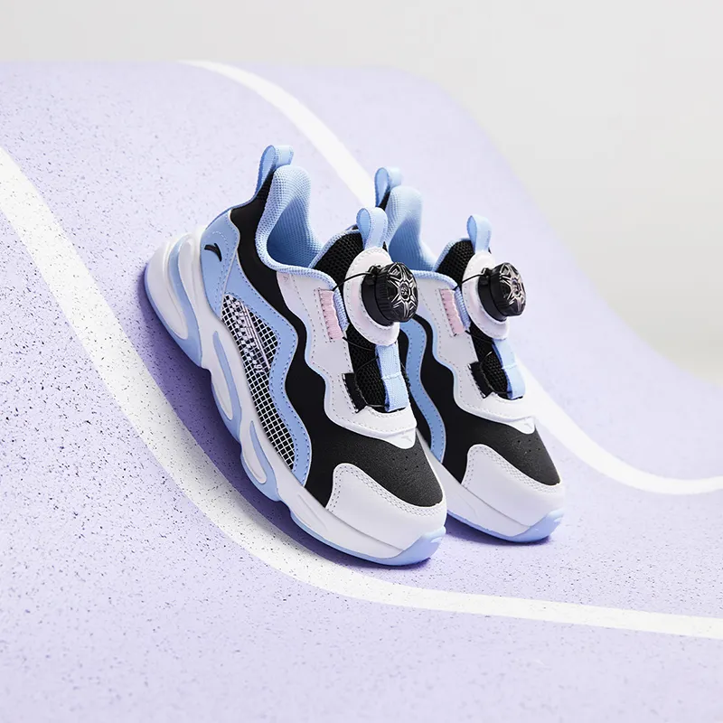 Antakids Lightweight Shock Absorbers Low Top Kids' Running Shoes Black White Blue Children Aged 3 7 Years Old-4