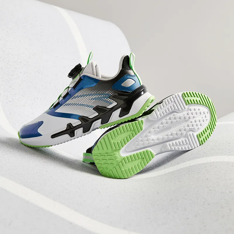 Antakids Lightweight Cushioning Low Top Kids' Running Shoes White Blue Kids'-7