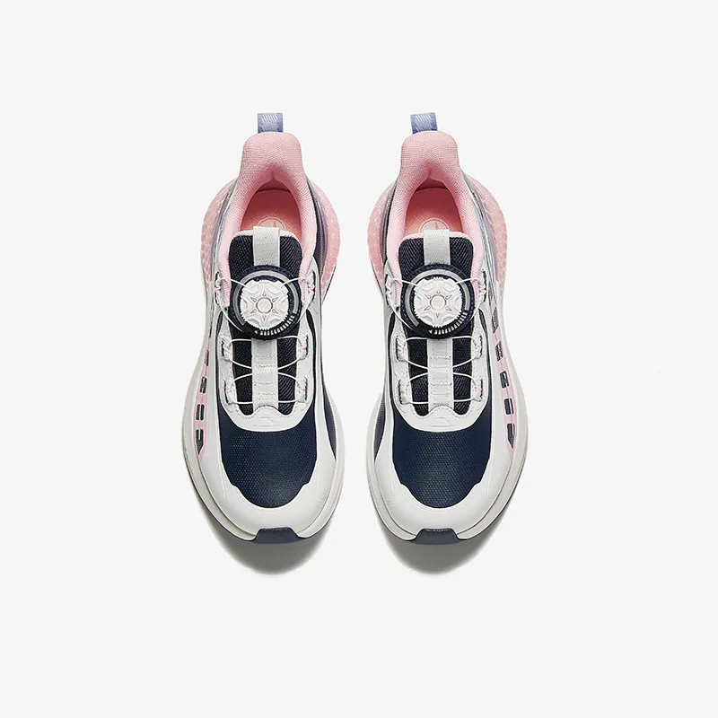 Antakids C37 Lightweight Cushioning Low Top Kids' Running Shoes New Ink Blue / Anta White / Cute Pink Teenagers-2