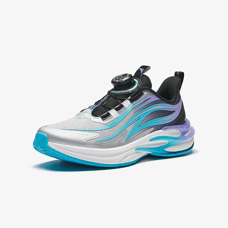 Antakids Chiyan Abrasion Resistant Lightweight Cushioning Low Top Kids' Running Shoes Lake Blue Unisex-1
