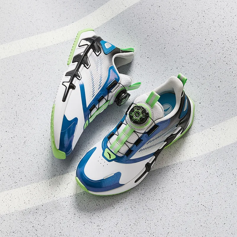 Antakids Lightweight Cushioning Low Top Kids' Running Shoes White Blue Kids'-6