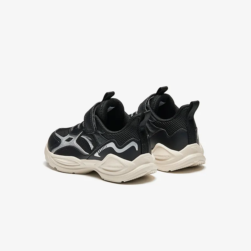 Antakids Lightweight Cushioning Low Top Kids' Running Shoes Black Silver Children Aged 3 7 Years Old-2