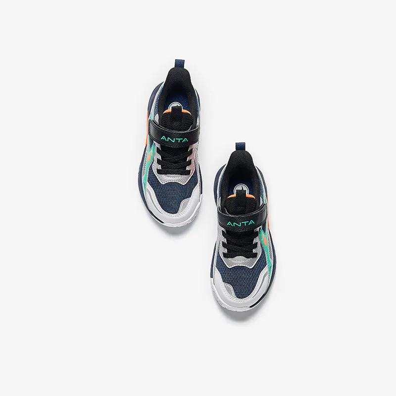 Antakids Lightweight Cushioning Low Top Kids' Running Shoes Blue Silver Green Children Aged 3 7 Years Old-2