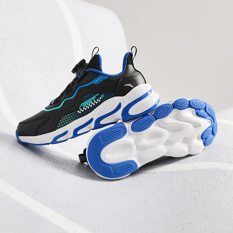 Antakids Lightweight Shock Absorbers Low Top Kids' Running Shoes Black Blue Green Kids'-7