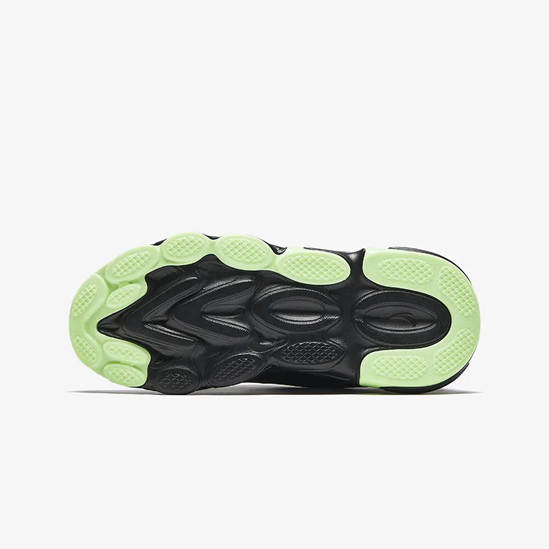 Antakids Lightweight Shock Absorbers Low Top Kids' Running Shoes Black White Green Kids'-4