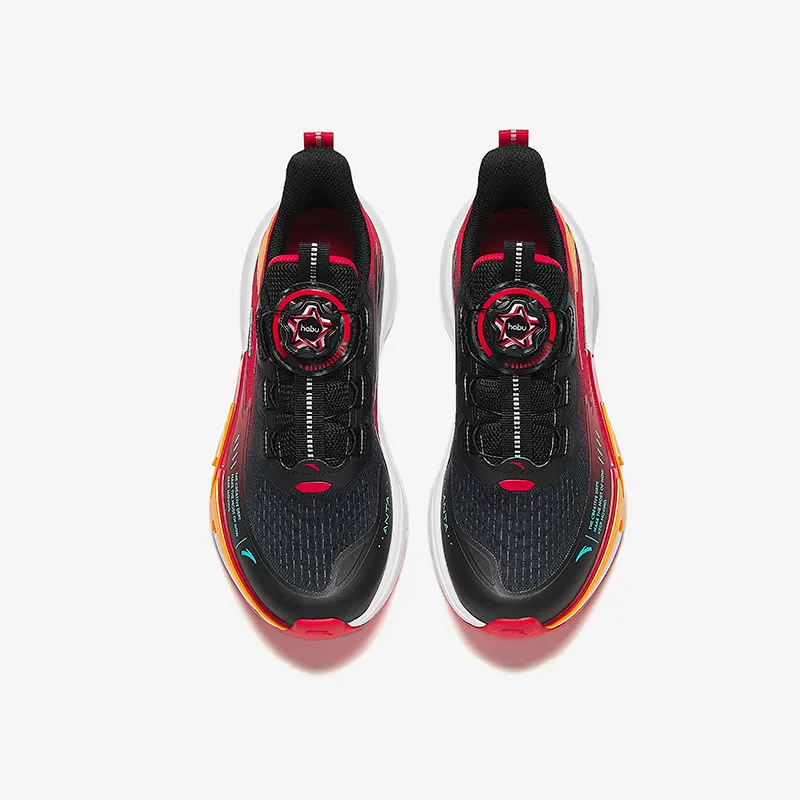 Antakids Breathable Lightweight Cushioning Low Top Kids' Running Shoes Black/Thermal Red Teenagers-2