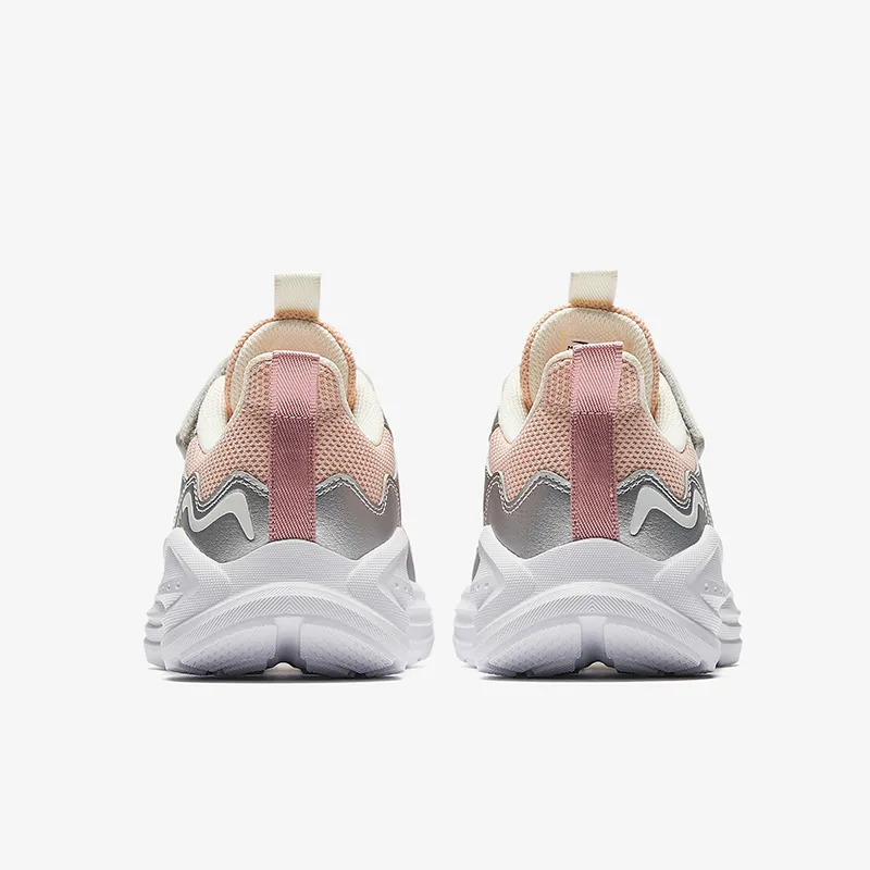 Antakids Lightweight Shock Absorbers Low Top Kids' Running Shoes Pink Silver Unisex-5